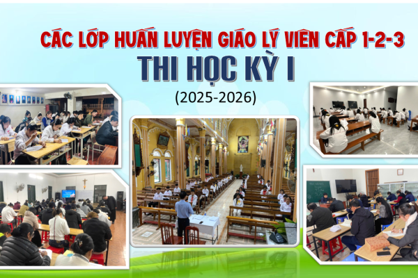 Các lớp Huấn luyện Giáo lý viên tại Giáo phận Thái Bình thi kết thúc kỳ I - Năm học 2025-2026