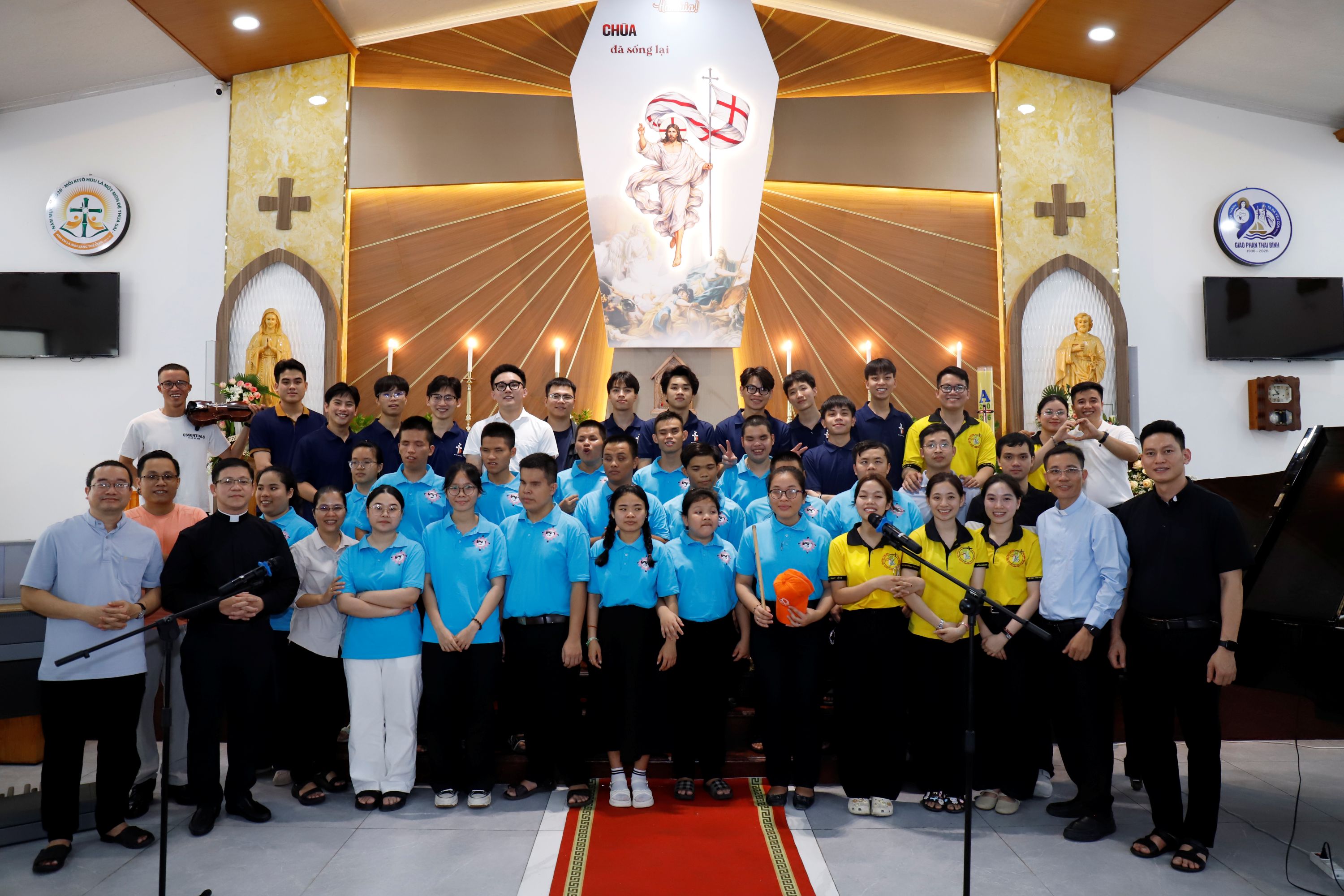 Trụ sở Giáo phận Thái Bình – Miền Nam: Gặp gỡ và giao lưu mừng Chúa Phục Sinh cùng các em Mái ấm Khiếm thị Nhật Hồng