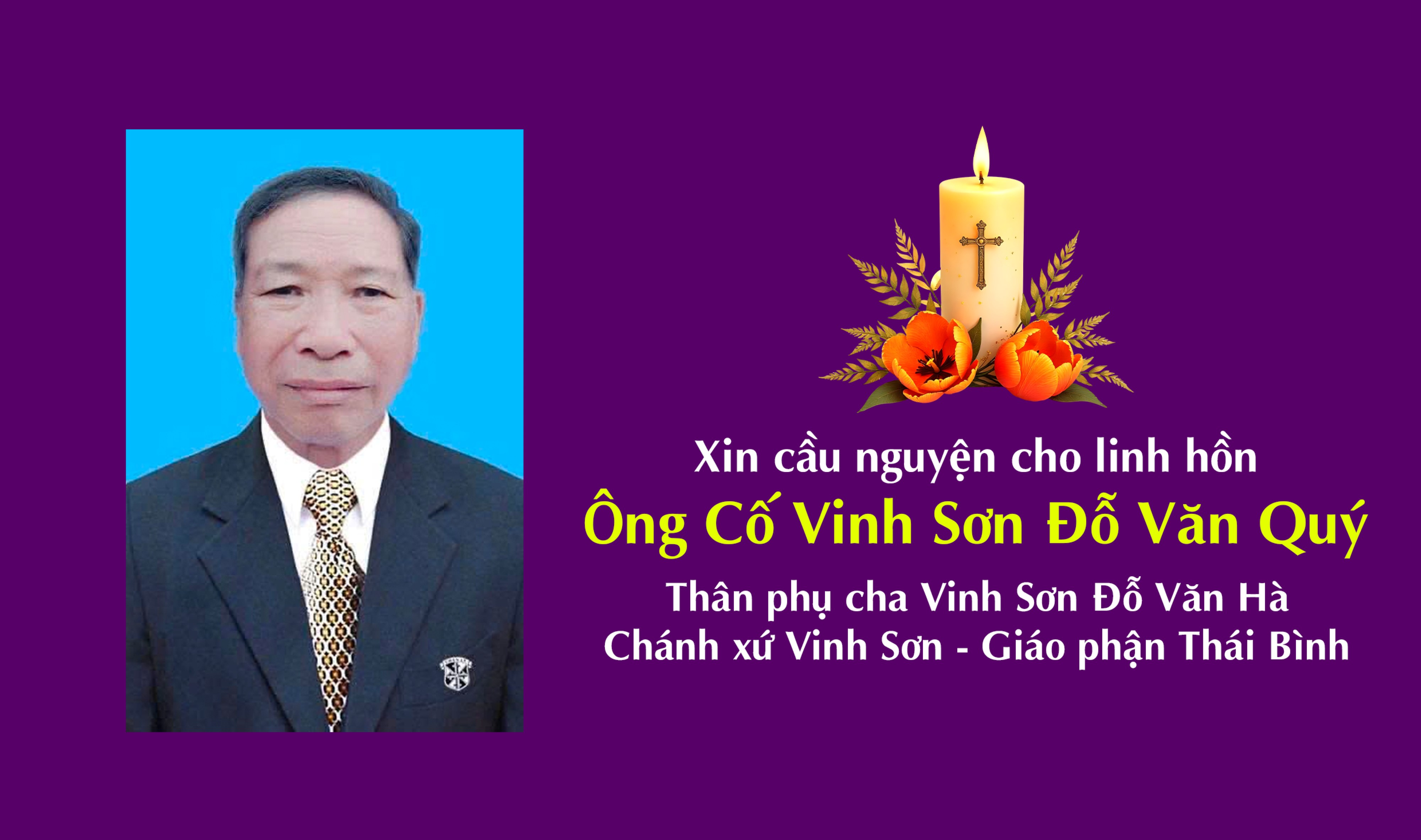 Cáo phó: Ông Cố Vinh Sơn Đỗ Văn Quý