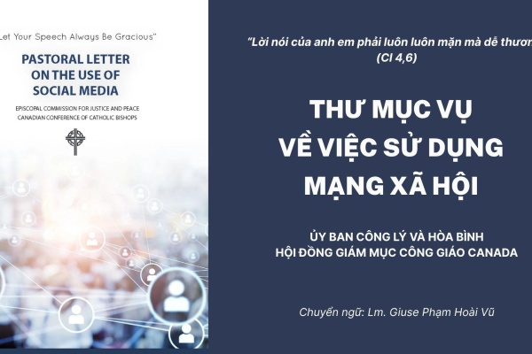 Thư mục vụ về việc sử dụng mạng xã hội của Ủy ban Công lý và Hòa bình trực thuộc Hội đồng Giám mục Công Giáo Canada